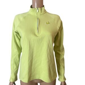 Bobby Jones Masters 1/4 Zip Pullover Sweatshirt Womens Medium Green Augusta Golf